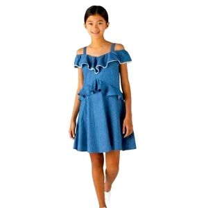 BCBG Off Shoulder Summer Dress Girls Size Med(10-12)